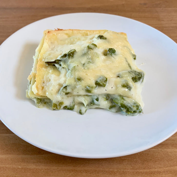 Specialty Lasagna Bianca with Asparagus & Brie